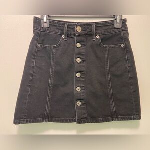 American Eagle Outfitters Charcoal Hi-Rise A-Line Skirt